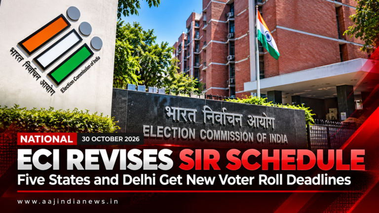 Election Commission revises the SIR schedule in five states and Delhi, extending voter claims deadlines and announcing updated final electoral roll dates.